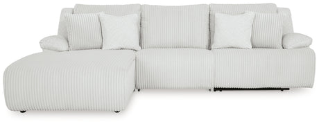 Top Tier Left Shape Alloy 3-Piece Sectional Sofa Chaise - Ornate Home