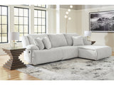 Top Tier Right Shape Alloy 3-Piece Sectional Sofa Chaise (Online Special Price) - Ornate Home