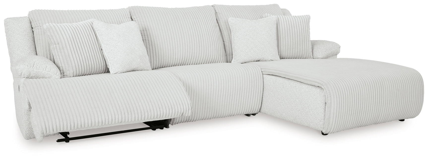 Top Tier Right Shape Alloy 3-Piece Sectional Sofa Chaise - Ornate Home