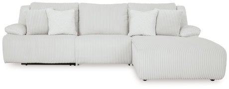 Top Tier Right Shape Alloy 3-Piece Sectional Sofa Chaise - Ornate Home