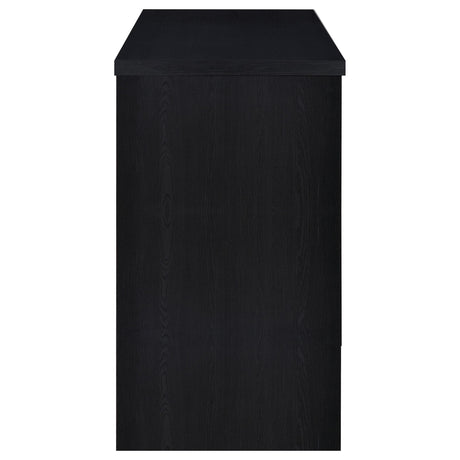 Topanga Black Engineered Wood Freestanding Home Bar - Ornate Home