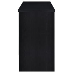 Topanga Black Engineered Wood Freestanding Home Bar - Ornate Home