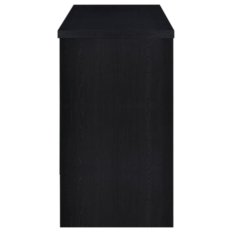 Topanga Black Engineered Wood Freestanding Home Bar - Ornate Home