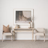 Topanga Cream/Blonde Open Back Dining Arm Chair - Ornate Home