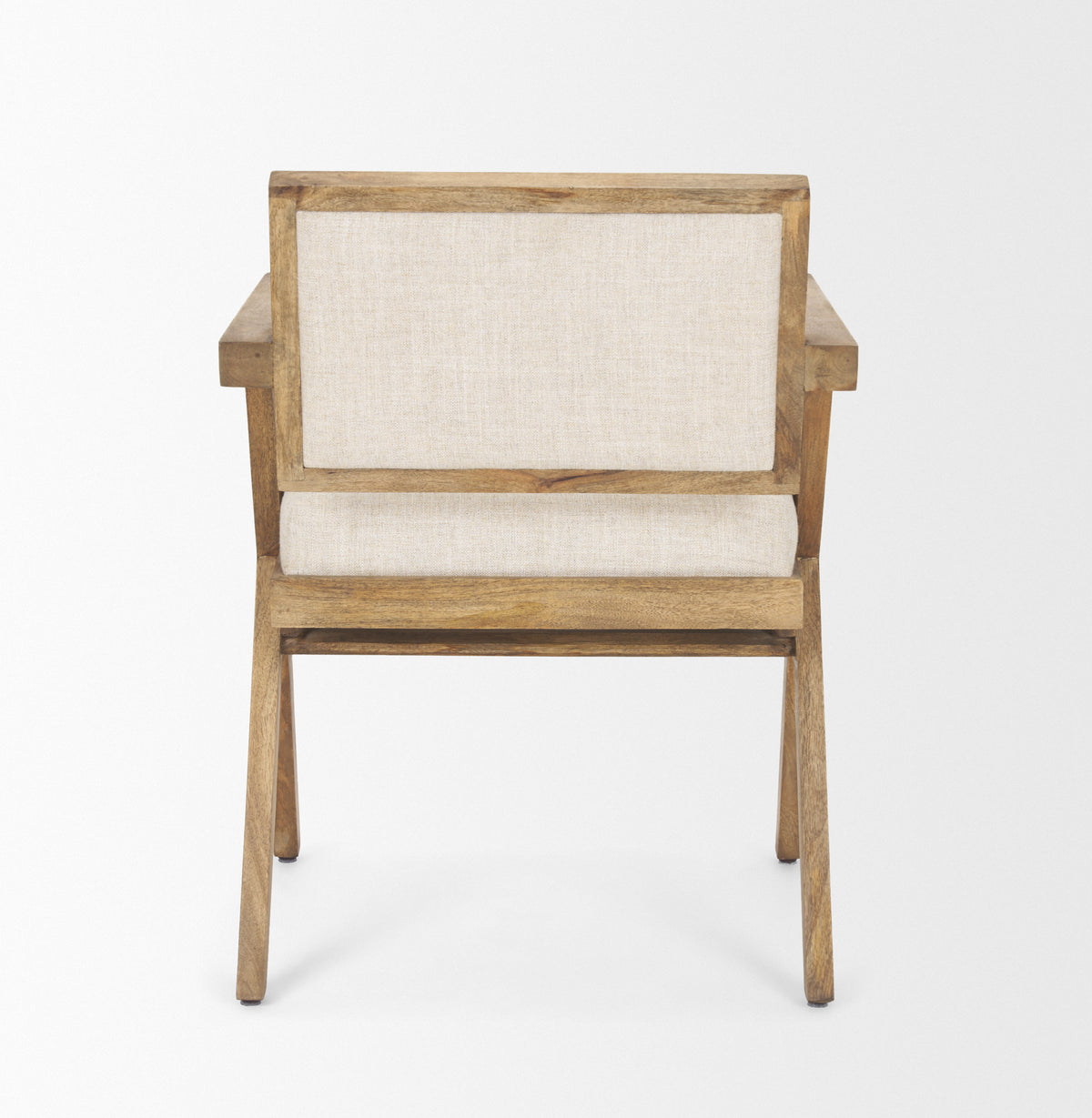 Topanga Cream Open Back Dining Arm Chair - Ornate Home