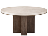 Topanga Silver Fox/Otter Round Dining Table - Ornate Home