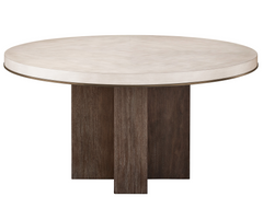Topanga Silver Fox/Otter Round Dining Table - Ornate Home