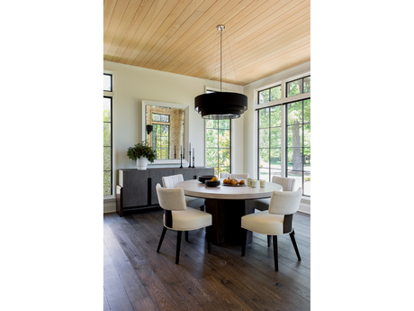 Topanga Silver Fox/Otter Round Dining Table - Ornate Home