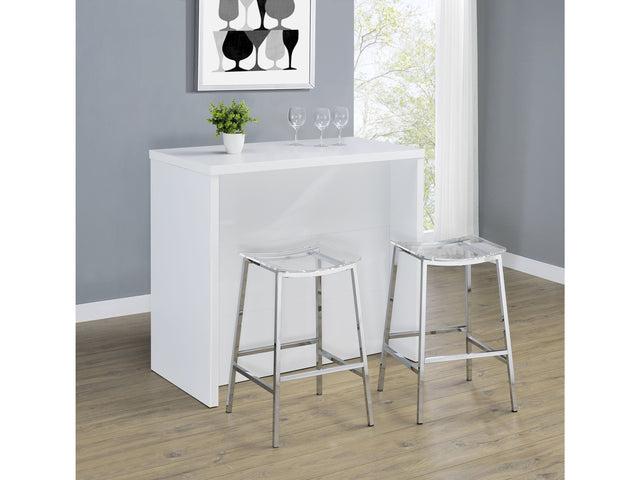 Topanga White Engineered Wood Freestanding Home Bar - Ornate Home