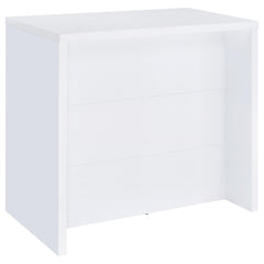 Topanga White Engineered Wood Freestanding Home Bar - Ornate Home