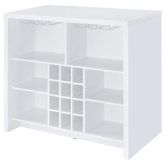 Topanga White Engineered Wood Freestanding Home Bar - Ornate Home