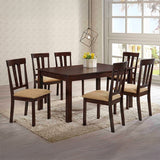 Topeka Brown Cherry 7 Pc. Dining Table Set - Ornate Home
