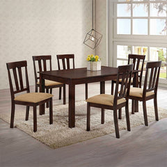 Topeka Brown Cherry 7 Pc. Dining Table Set - Ornate Home