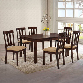 Topeka Brown Cherry 7 Pc. Dining Table Set - Ornate Home