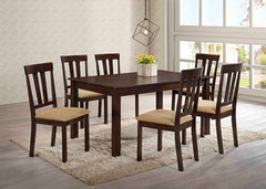 Topeka Brown Cherry 7 Pc. Dining Table Set - Ornate Home