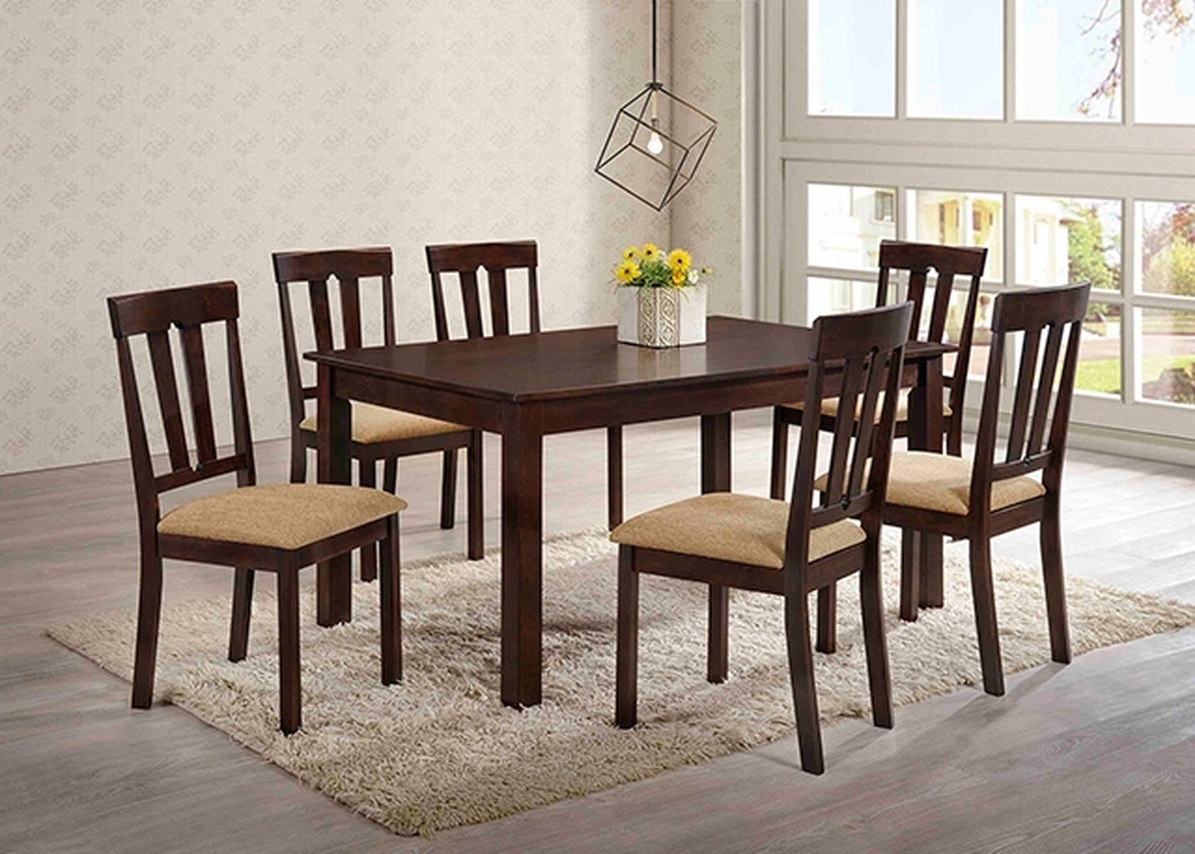 Topeka Brown Cherry Dining Table - Ornate Home