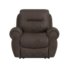 Topeka Rocky Brown Recliner - Ornate Home
