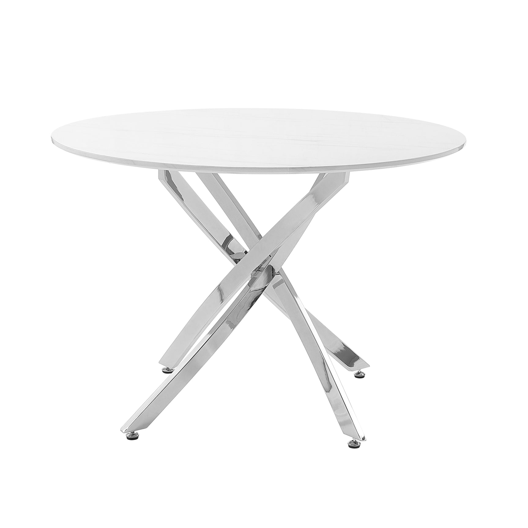 Topeka White/Black 5-Piece Dining Table Set - Ornate Home