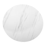 Topeka White / Chrome Dining Table - Ornate Home