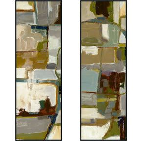 Topograph I & II Beige Painting 40x60 by Buddy Whitlock Painting (Set of 2) - Ornate Home