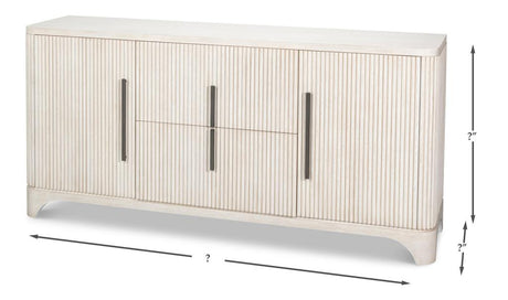 Topsail White Credenza - Ornate Home