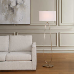 Tordin Brass Geometric Floor Lamp - Ornate Home
