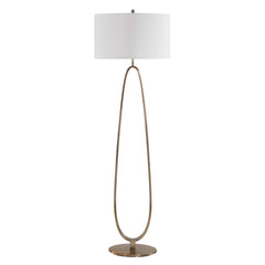 Tordin Brass Geometric Floor Lamp - Ornate Home