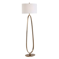 Tordin Brass Geometric Floor Lamp - Ornate Home
