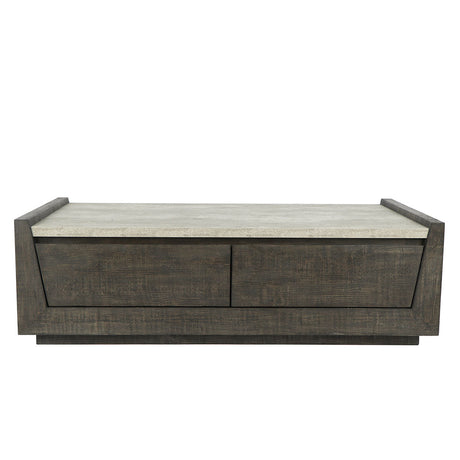 Tori Dark Brown 58" Coffee Table - Ornate Home