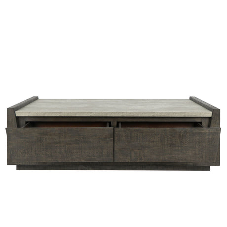 Tori Dark Brown 58" Coffee Table - Ornate Home