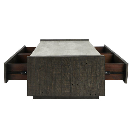 Tori Dark Brown 58" Coffee Table - Ornate Home