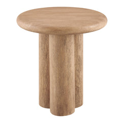 Tori Oak 20 Inch Round Indoor and Outdoor Patio Side Table - Ornate Home