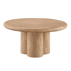 Tori Oak 31 Inch Round Indoor and Outdoor Patio Coffee Table - Ornate Home