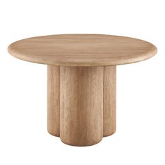 Tori Oak 48 Inch Round Indoor and Outdoor Patio Dining Table - Ornate Home