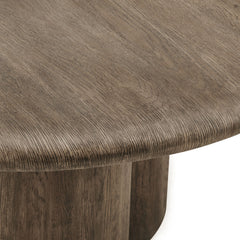 Tori Weathered Walnut 20 Inch Round Indoor and Outdoor Patio Side Table - Ornate Home
