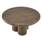 Tori Weathered Walnut 31 Inch Round Indoor and Outdoor Patio Coffee Table - Ornate Home