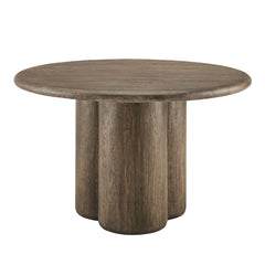 Tori Weathered Walnut 48 Inch Round Indoor and Outdoor Patio Dining Table - Ornate Home