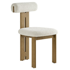 Torian French Oak/Ivory Boucle Fabric Dining Chair (Set of 2) - Ornate Home