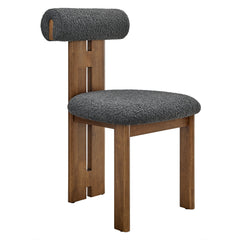 Torian Walnut/Charcoal Boucle Fabric Dining Chair (Set of 2) - Ornate Home