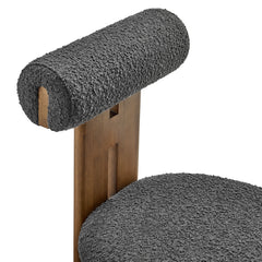Torian Walnut/Charcoal Boucle Fabric Dining Chair (Set of 2) - Ornate Home