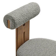 Torian Walnut/Light Gray Boucle Fabric Dining Chair (Set of 2) - Ornate Home