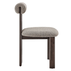 Torian Wenge Taupe Boucle Fabric Dining Chair (Set of 2) - Ornate Home