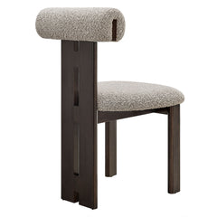 Torian Wenge Taupe Boucle Fabric Dining Chair (Set of 2) - Ornate Home