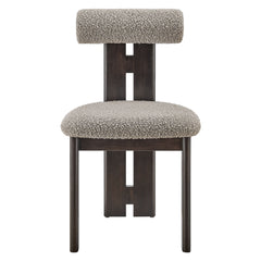 Torian Wenge Taupe Boucle Fabric Dining Chair (Set of 2) - Ornate Home