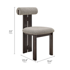 Torian Wenge Taupe Boucle Fabric Dining Chair (Set of 2) - Ornate Home