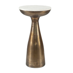 Torin Brass Marble & Drink Table - Ornate Home