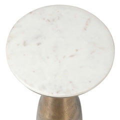 Torin Brass Marble & Drink Table - Ornate Home