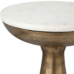 Torin Brass Marble & Drink Table - Ornate Home