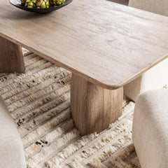 Torino Sandstone Greige 90" Rectangular Dining Table