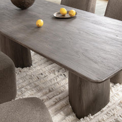 Torino Smoked Ash 90" Rectangular Dining Table